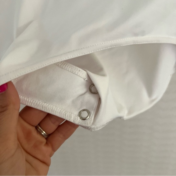 JUPP SPORT Mima Leotard Bodysuit White Tennis Preppy Women’s Size Small Varsity - Picture 6 of 10